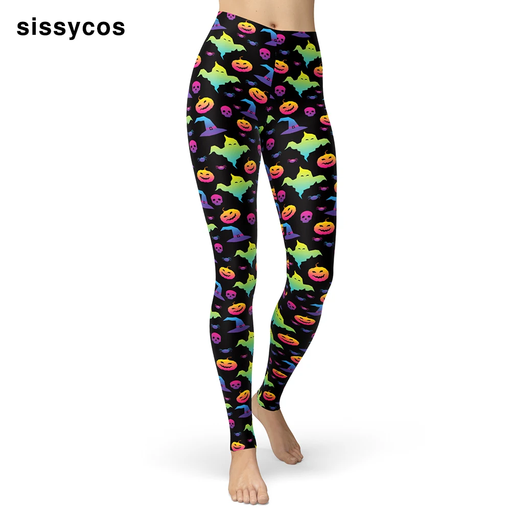 

Halloween Ghosts Pumpkin Printed Leggings for Women Horror Ankle Length High Waist Stretch Pants Brushed Buttery Soft Trousers