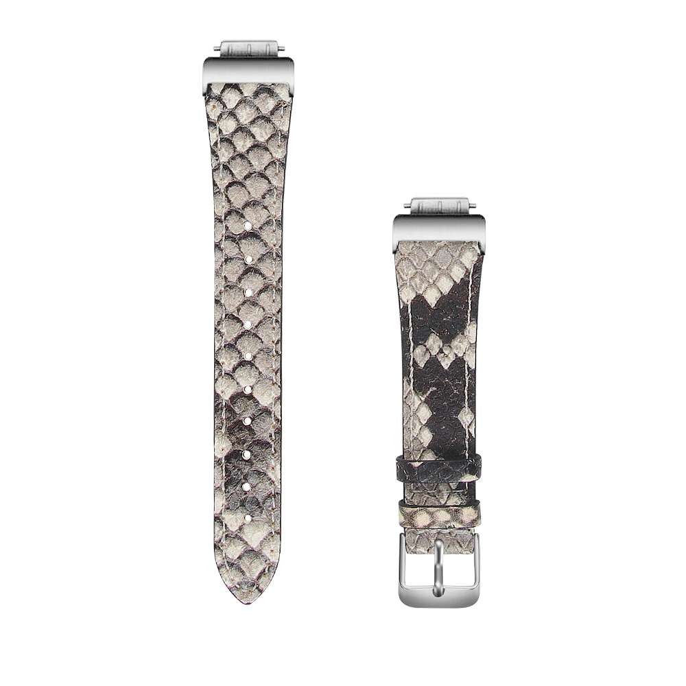 snake Joyozy двойной кожаный модный Удобный прочный для fitbit inspire часы классический кожаный ремешок для fitbit inspire ремешок для часов - Цвет ремешка: snake