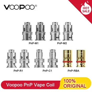 

Original Voopoo PnP Replacement Vape Coil Head 0.45Ohm PnP-M1 0.6Ohm PnP-M2 0.8Ohm PnP-R1R2 PnP-RBA For Vinci Mod Drag Baby Trio