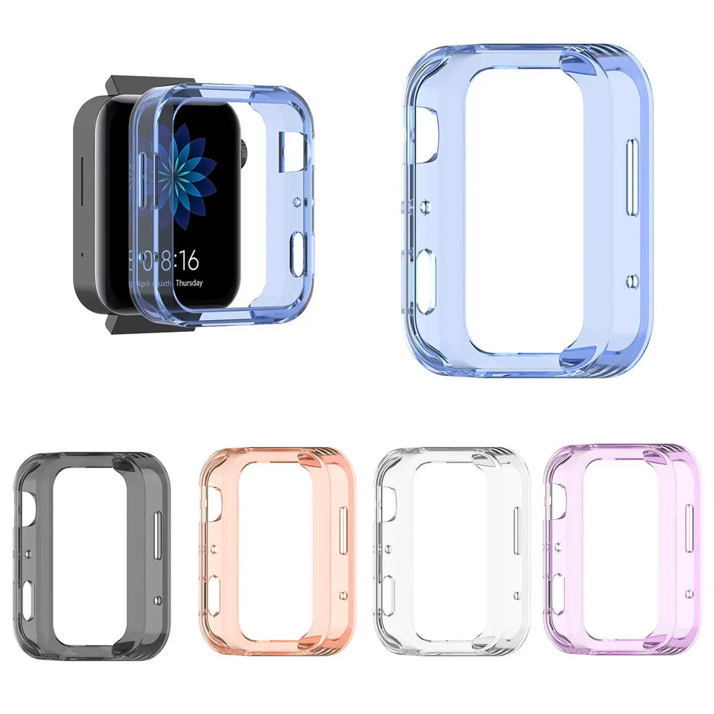 Защитный чехол с покрытием для Xiao mi, Смарт-часы для mi Watch, браслет, чехол, полное покрытие, защитный ремешок для часов, аксессуары