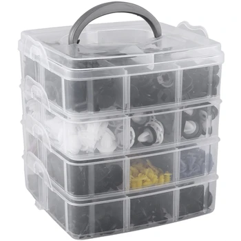 

620 Pcs Car Retainer Clips Plastic Fasteners Kit Fender Rivet Clips 24 Most Popular Sizes Auto Push Pin Rivets Kit