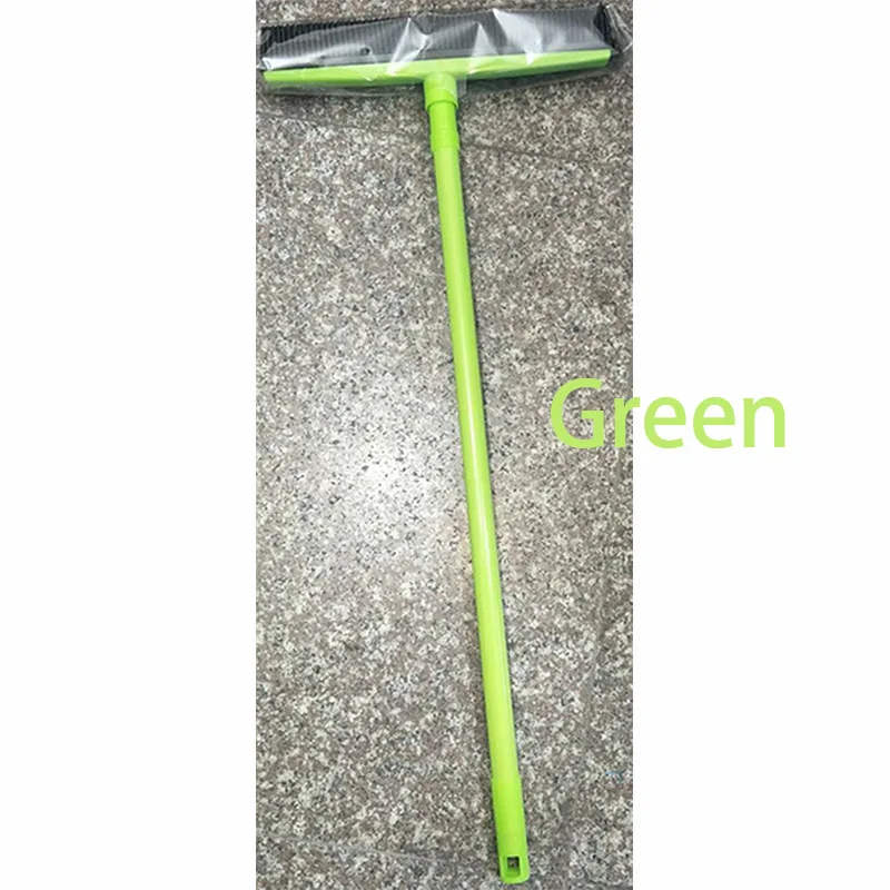 Зеленый Длинный толчок резиновая метла щетинок Sweeper Squeegee без царапин щетина метла для питомца кота собаки ковер для волос деревянные окна чистые - Цвет: Зеленый