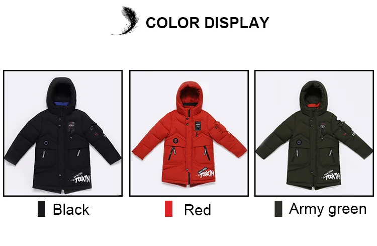 Bilemi/утепленное длинное непромокаемое легкое красное зимнее пальто с меховым капюшоном для мальчиков