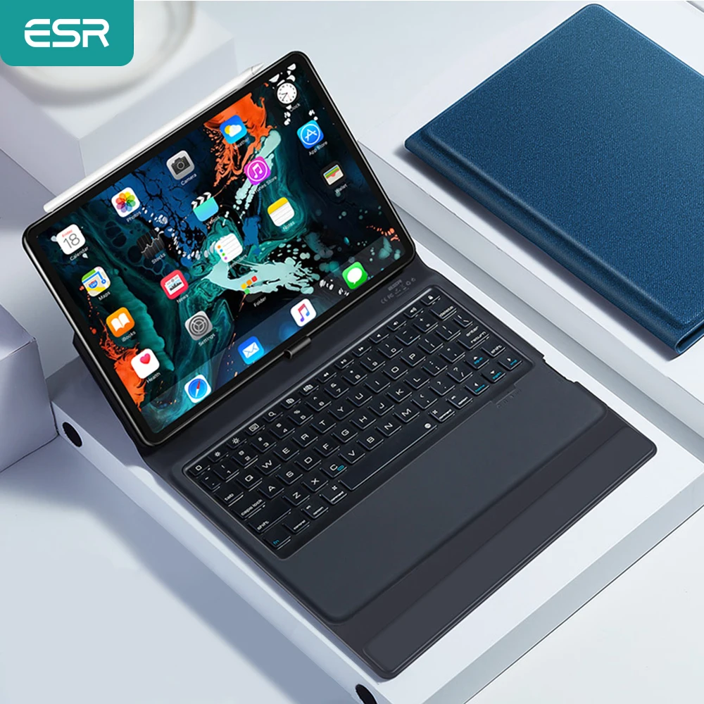 Чехол с беспроводной клавиатурой ESR Bluetooth для iPad 12 9 дюйма Pro 2018/2017 умный флип чехол