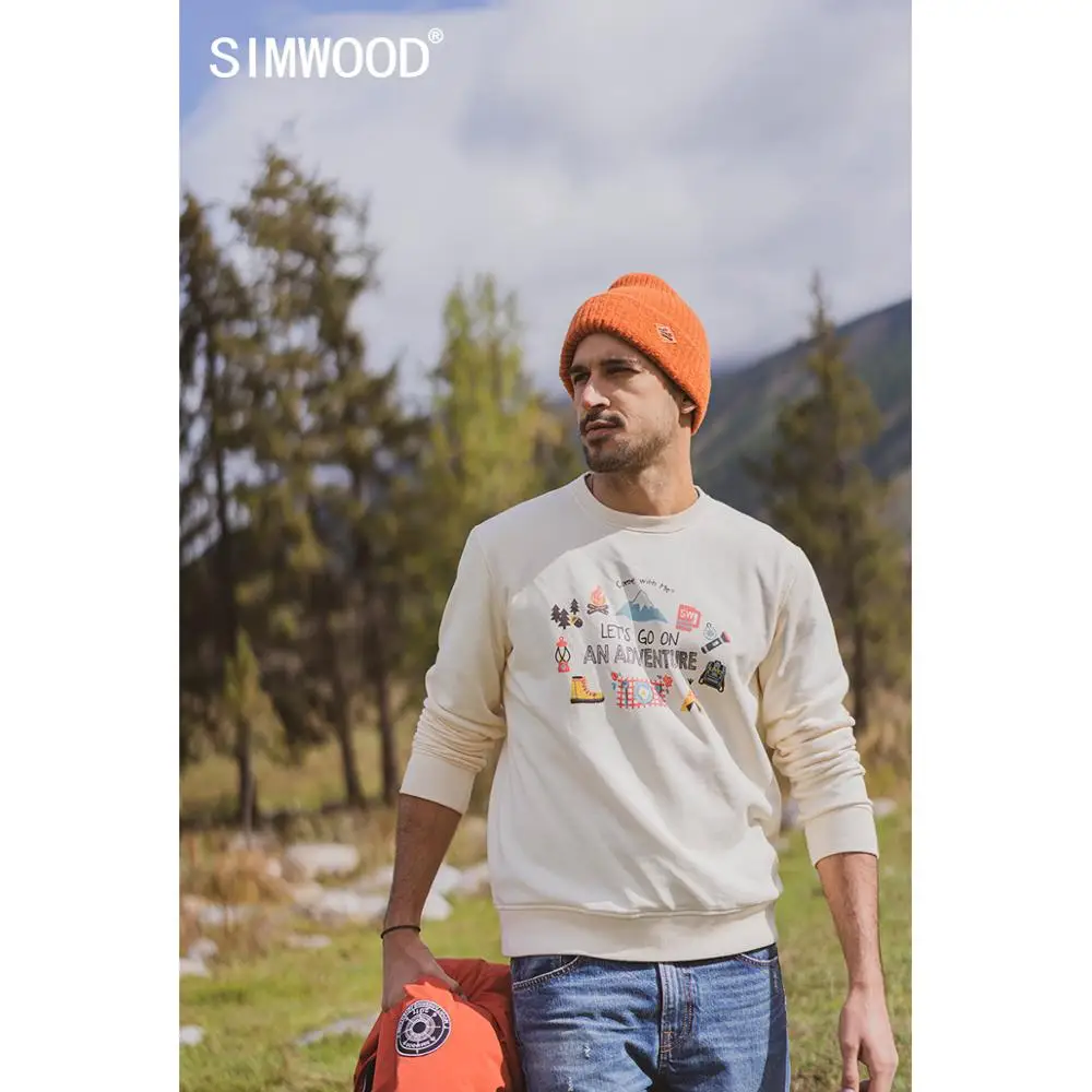 SIMWOOD 2020 autumn new hoodies men travel print funny sweatshirts jogger texture carton print tracksuit SI980781 SIMWOOD 2020 autumn new hoodies men travel print funny sweatshirts jogger texture carton print tracksuit SI980781