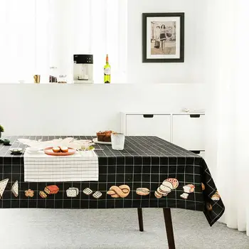 

Northern Europe tablecloth black white dining table covers thick dressing table cloth home kitchen banquet party decoration