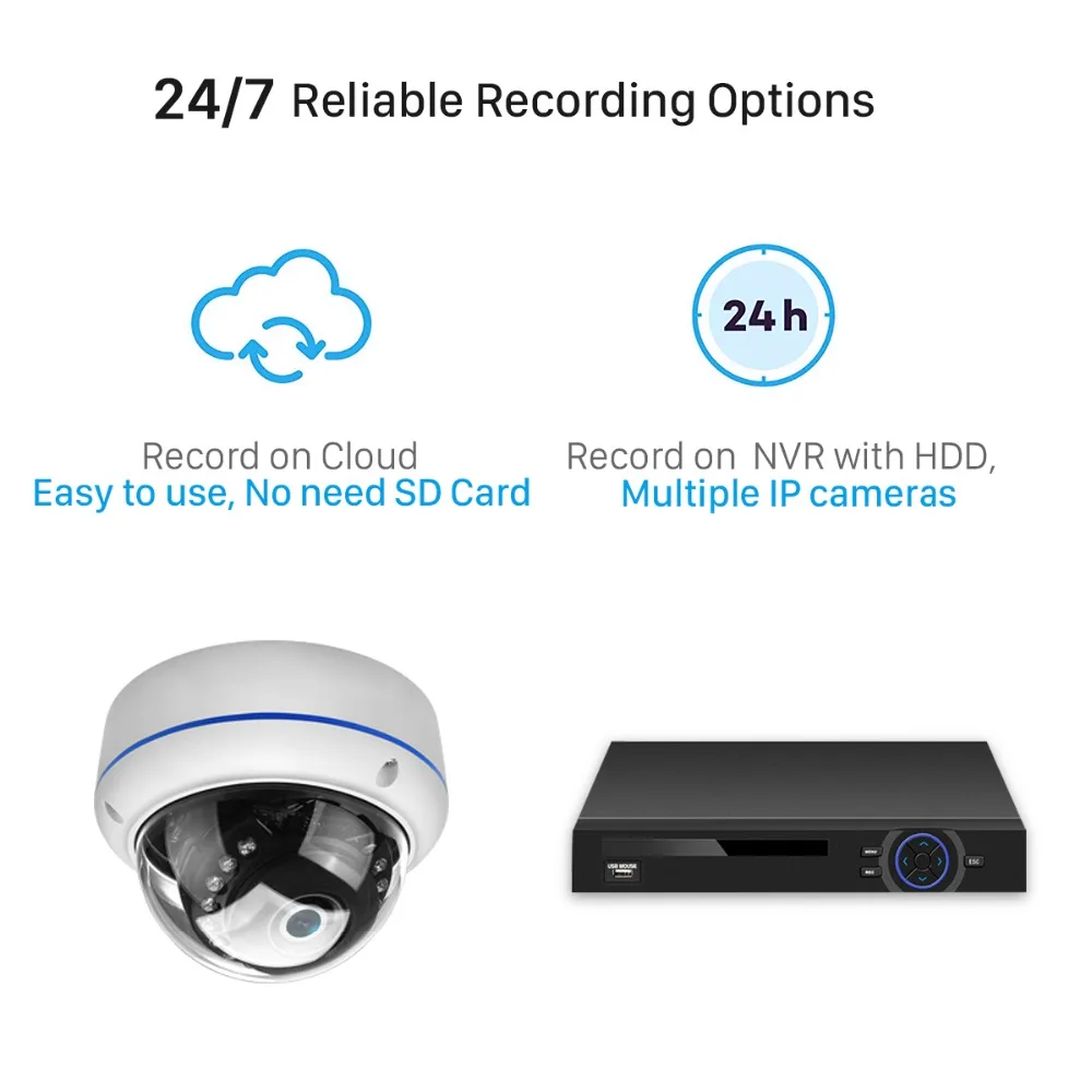 Беспроводная ip-камера 1080 P, антивандальная купольная камера безопасности, WiFi, ночное видение, обнаружение движения, ONVIF Yoosee, ONVIF RTSP P2P