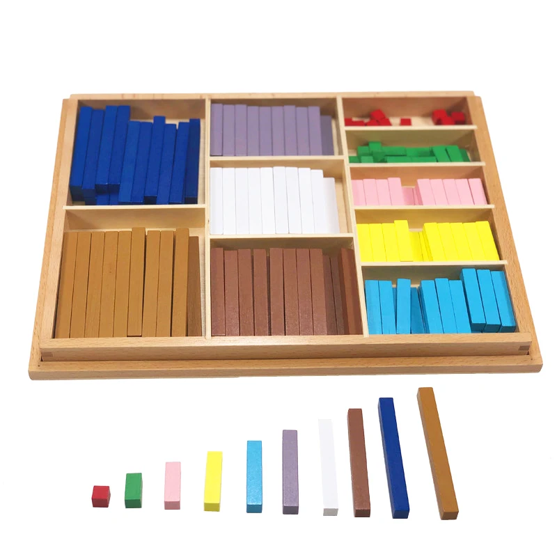 Математика Монтессори деревянная игрушка 20 видов 1-10 см красочные блоки Digitals палочка деревянная коробка обучающие игрушки для детей развивающие