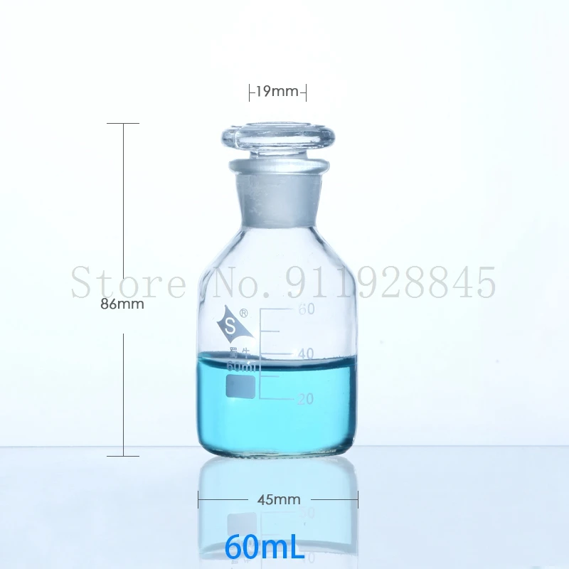 Lab Narrow-mouthed bottle Brown/Transparent Common Glass Small Mouth Reagent Bottle with Ground Stopper Laboratory Sample Vials