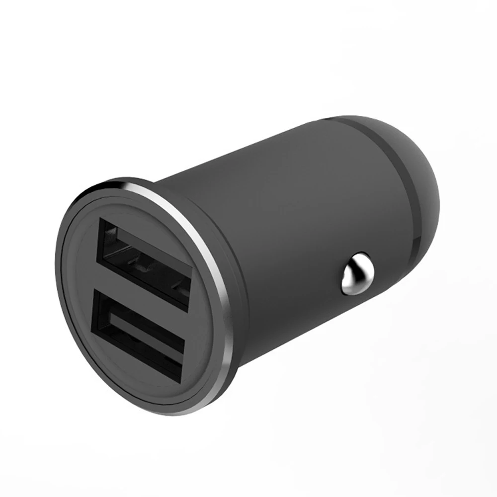 Мини-Переходник USB для зарядки в машине 2.4A Универсальный двойной USB телефон автомобильное зарядное устройство автомобильные аксессуары