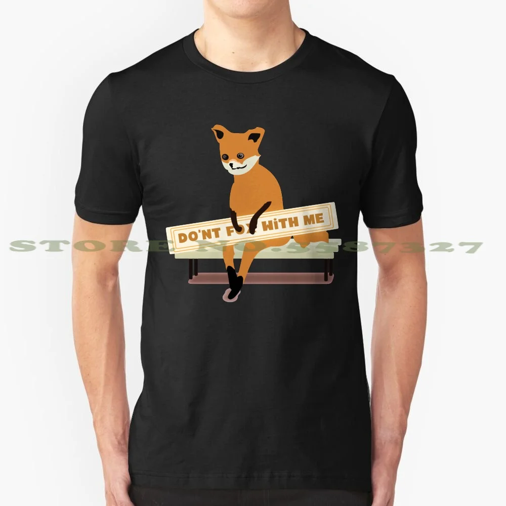 Модная Винтажная Футболка Do'Nt Fox With Me забавные крутые апельсиновые смешные