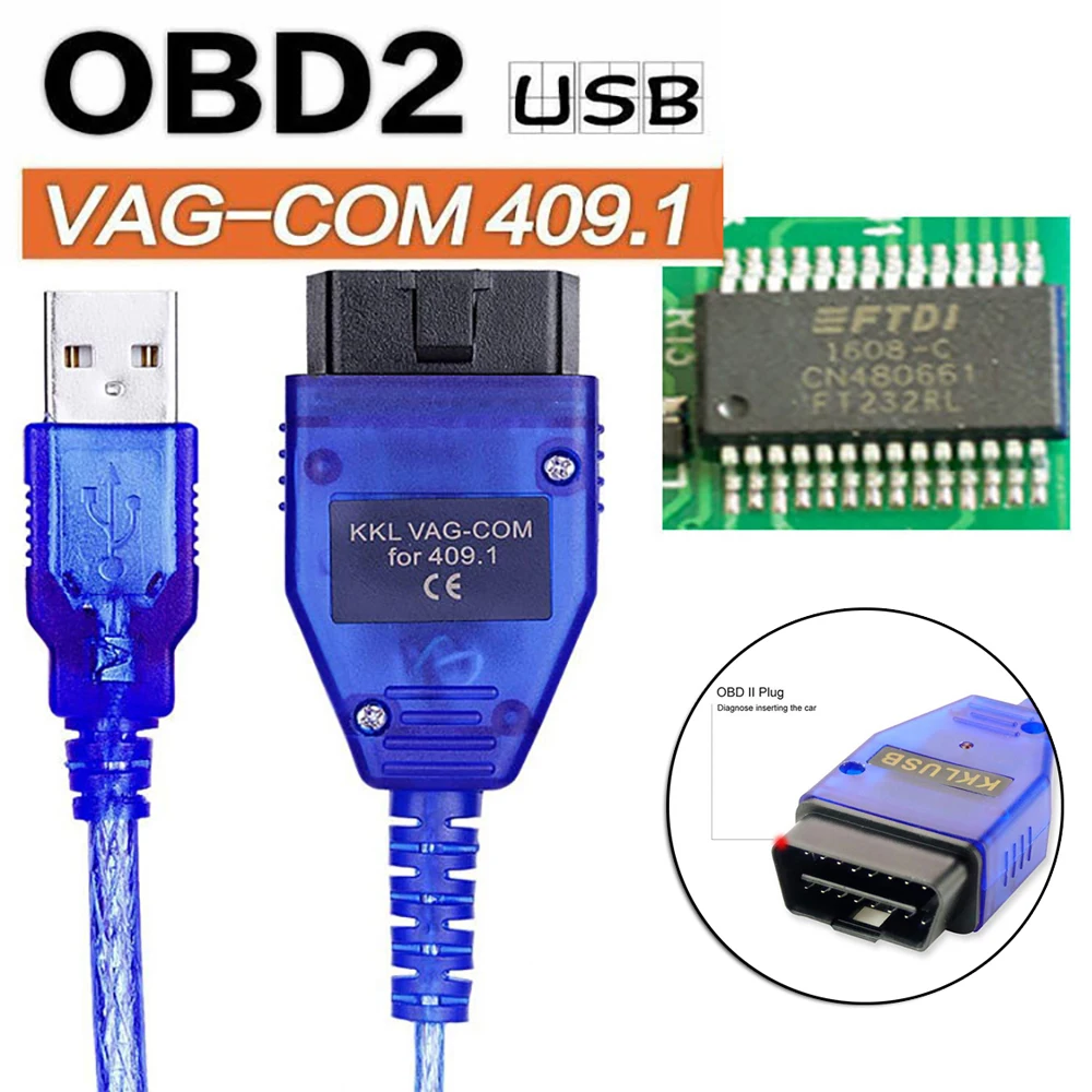 Support ISO9141 protocol Test Cable OBDII plug USB port Waterproof Accessories Vag-Com interface | Автомобили и мотоциклы