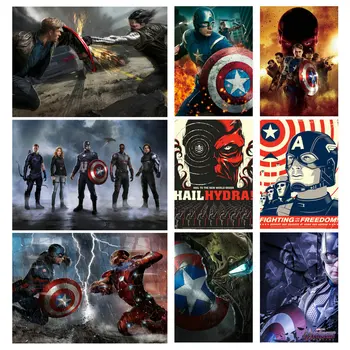 

Stickers Self Adhesive Private Custom Marvel Cinema Universe Avenger Captain America Solider DIY Painted Gift Handmade Accessory