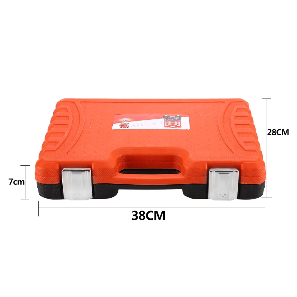 LESHP хром ванадиевая сталь прочный 61 шт. Авто Ремонт Аппаратный набор инструментов с Чехол гаечный ключ для автомобиля бытовой