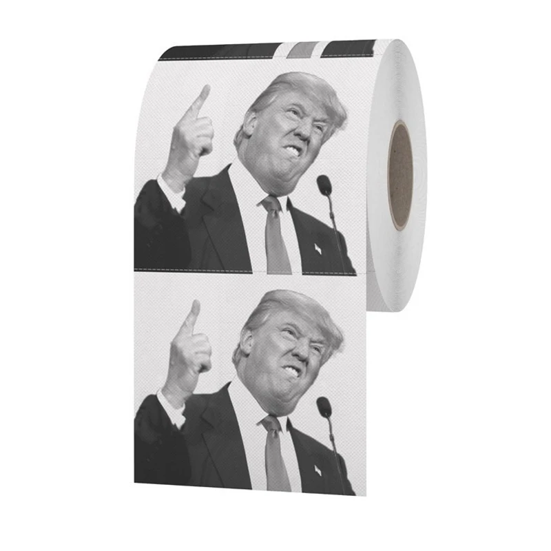 Paper Tissue Toilet Roll Paper Joke Fun Paper Tissue Gag Gift Prank Joke Creative Bathroom Funny Toilet Paper President Donald Trump Toilet