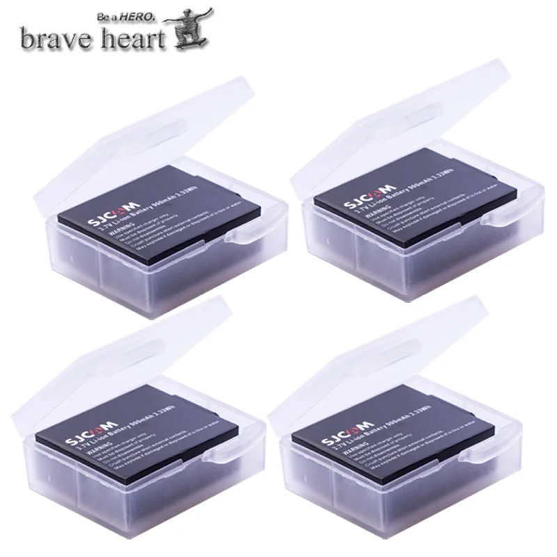 4battery 4x батарея sjcam sj4000 батарея sj6000 sj5000 двойное зарядное устройство для SJCAM sj 4000 5000 6000 sj7000 sj9000 SJ M10 аксессуары для камеры - Цвет: 4battery