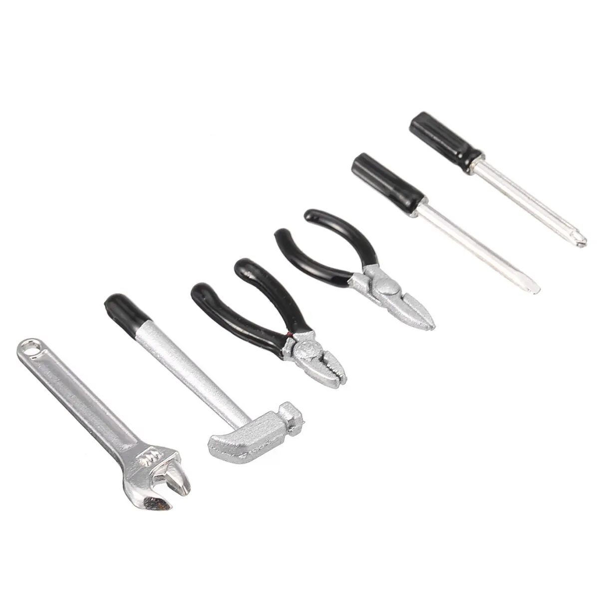 6Pcs/Set 1:12 Dollhouse Miniature Accessories Metal Hand Tool Repair Kit Kids Hand Tool Toys For Doll Accessories