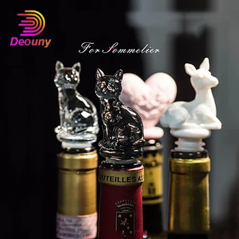

DEOUNY Best Selling Bottle Stopper Resin With Food Grade Silicone Wine Stopper Champagne For Wine Bottle Stopper Bar Accessories