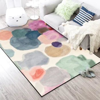 

Fashion European and American Abstract Oil Painting Nordic Sweet Color Dream Bubble Bedroom Door Living Room Kitchen Floor Mat