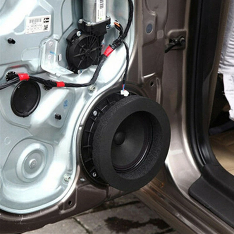 4pcs 6.5inch Pad Cotton Car Speaker Ring Sound Insulation Accessories