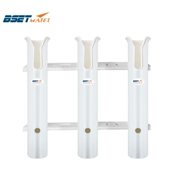 

3 Tubes Link White plastic fishing rod racks fishing rod racks holder socket for boat marine fishing box kayak boat yacht