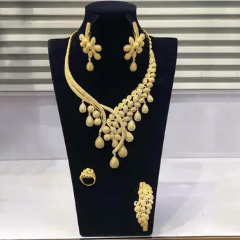 

GODKI 4PCS Trendy Tassels Cubic Zircon Jewelry Sets For Women African Indian Dubai Bridal Wedding Luxury Statement Jewelry Sets