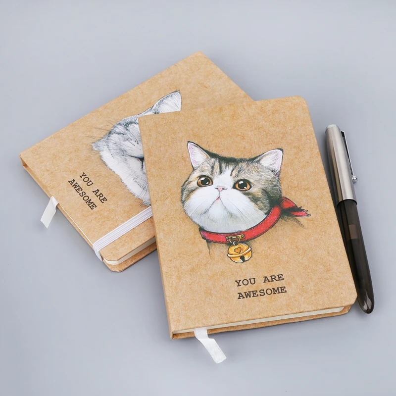 

A6 Cat Portable Notebook Pocket Diary Memo Notepad Journal Planner Freenote Gift
