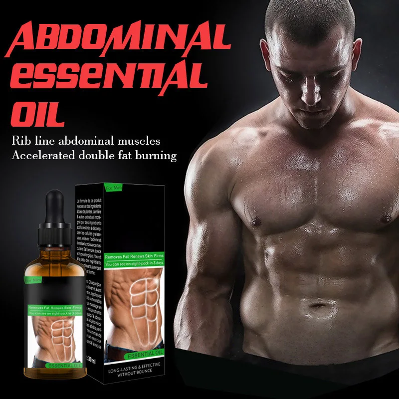 

Abdominal Muscle Cream Essential Oil 30ML For Men Body Fat Reducing Gel Fat Burning Oil for Reducing Abdomen Weight Loss Product