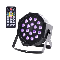 Lumières de scène portables 18 RGB LED Par, son activé à distance et contrôlé DMX, lumières de fête pour événements de mariage d'église 