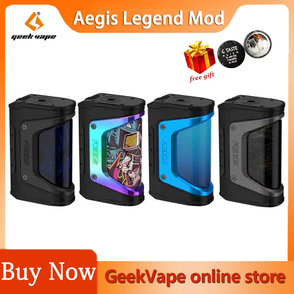 New Color Geekvape Aegis Legend 200W Box MOD Vape Support Aero Mesh sub ohm Tank RTA RDA RFTA RBA Electronic Cigarette Vaporizer