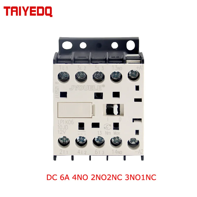 Mini Contator Voltagem dc Compatível com 220v 0610 4no 0608 2no2nc 0601 3no1nc 12 24 36 48 110v