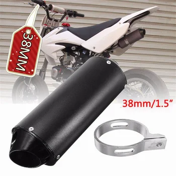 

High Quality Universal 38mm Aluminum Alloy Motorcycle Exhaust Muffler Pipe For 125cc 150cc 160cc DirtBike Off-road ATV