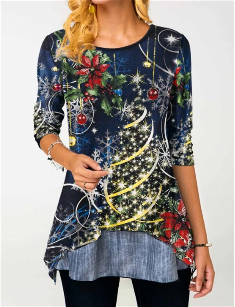 Women Christmas T-Shirts Christmas Snowman Print Fashion Tee Autumn Winter Festival Tops Long Sleeve Loose T-Shirt Pullovers Women Christmas T-Shirts Christmas Snowman Print Fashion Tee Autumn Winter Festival Tops Long Sleeve Loose T-Shirt Pullovers