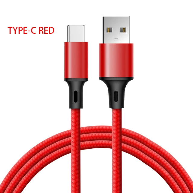 Nylon Braided Micro USB Cable 0.25m/1m/2m/3m Data Sync USB Charger Cable For Tablet USB Type C Android USB Phone Cables android charger cord Cables