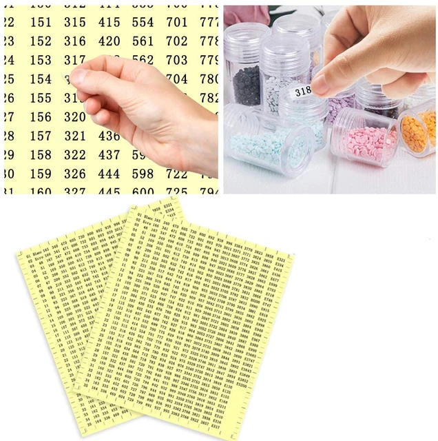 517 grids Diamond Painting Tools Number label stickers for Square