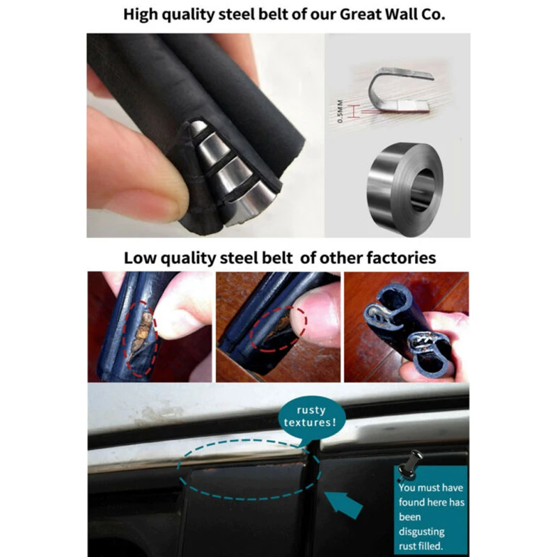 

300CM Door Edge Protector Guard Hardwearing Car Ship Dustproof Rubber Seal Strip