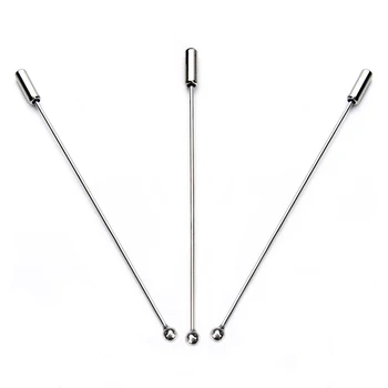 

20pcs/lot 90mm Length Loop Eye Brooch Pin Copper Broocher Safety Pins with Stopper for DIY Jewelry Findings