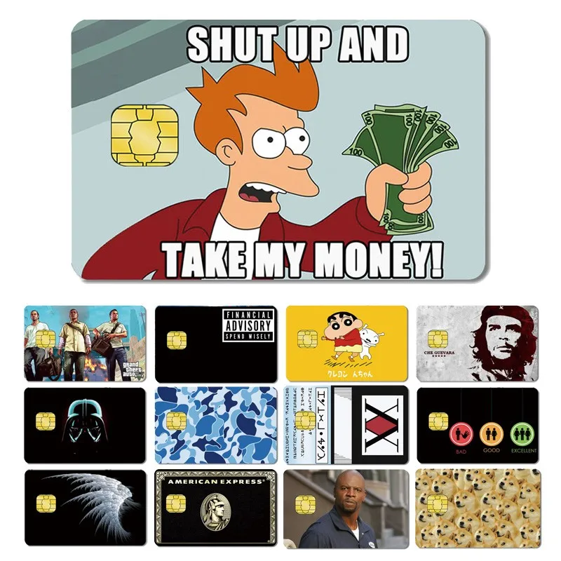 Credit Card Skin Shut Up And Take My Money Paper Stickers Labels s Jan Takayama Com
