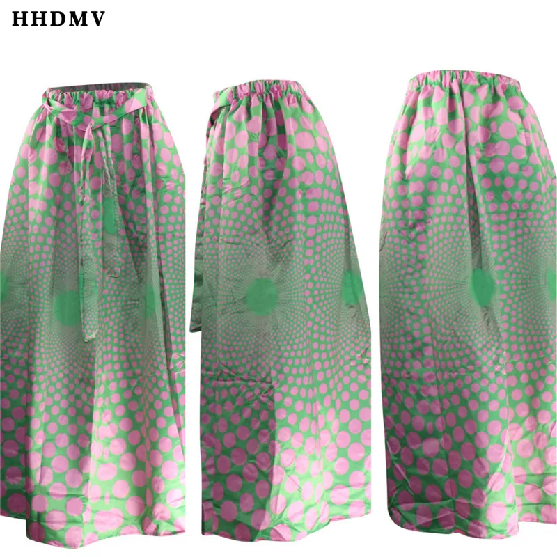 HHDMV MOF5089 Модная высокая уличная ярмарка девичий Стиль длинная юбка высокая талия эластичная печатная длинная юбка Свободная юбка в пол