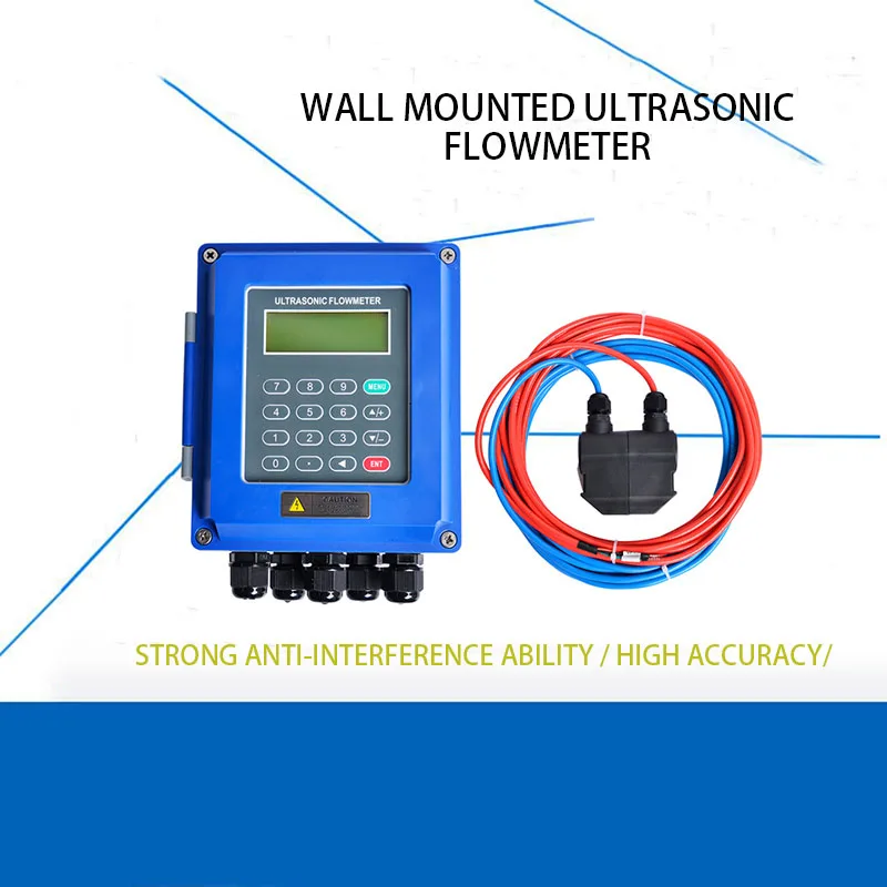 

QTDS Supply Fixed Ultrasonic Flowmeter Wall Mounted External Clamp Plug-in Sensor Measurement