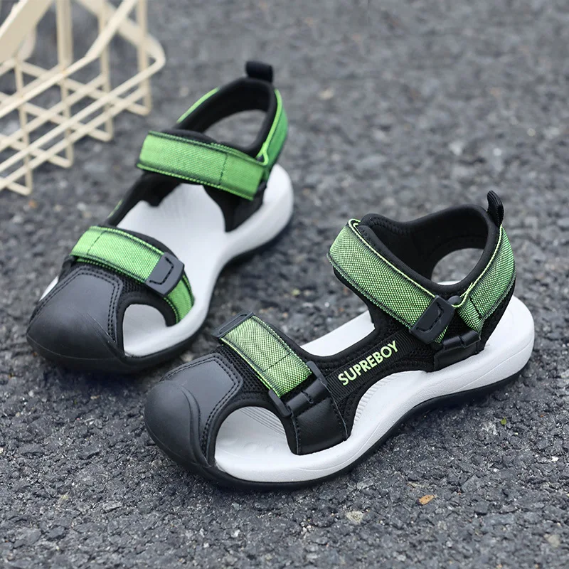 

Kids Open Toe Flat Shoes For Toddler Boys Summer Orthopedic Beach Sandals With Arch Support Boys Genuine Leather Sandals