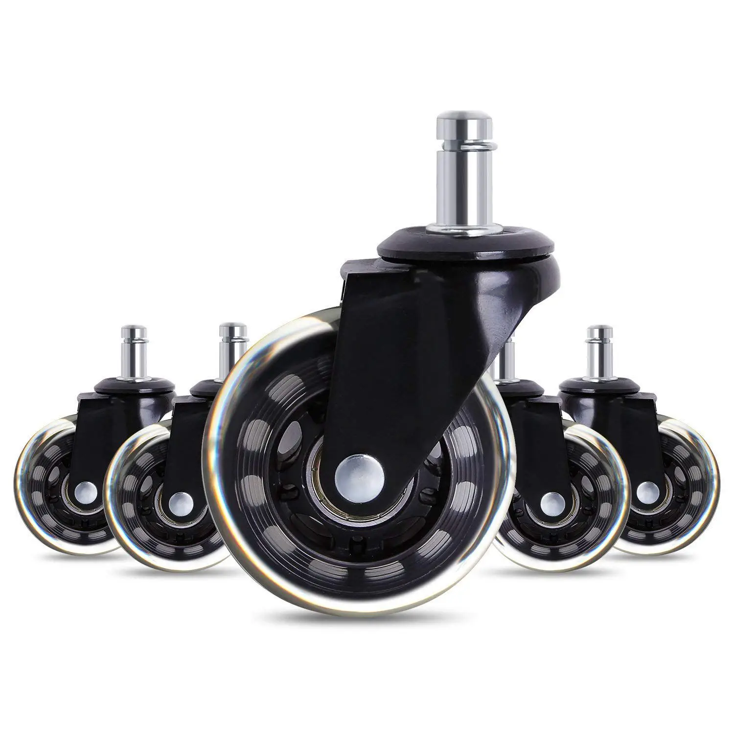 Rodas de cadeira de escritório, 5 unidades, estilo castor, lâmina de rollerblade, substituição da roda (2.5/3 polegadas)-0
