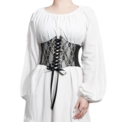 Women Clothing Casual Waist Trainer Belt Extra Wide Solid Color Floral Lace Bandage Tight Corset Slimming Body Shaper