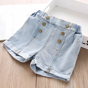 

2020 Summer Girls 6-Button Denim Shorts Children's Clothing Wholesale