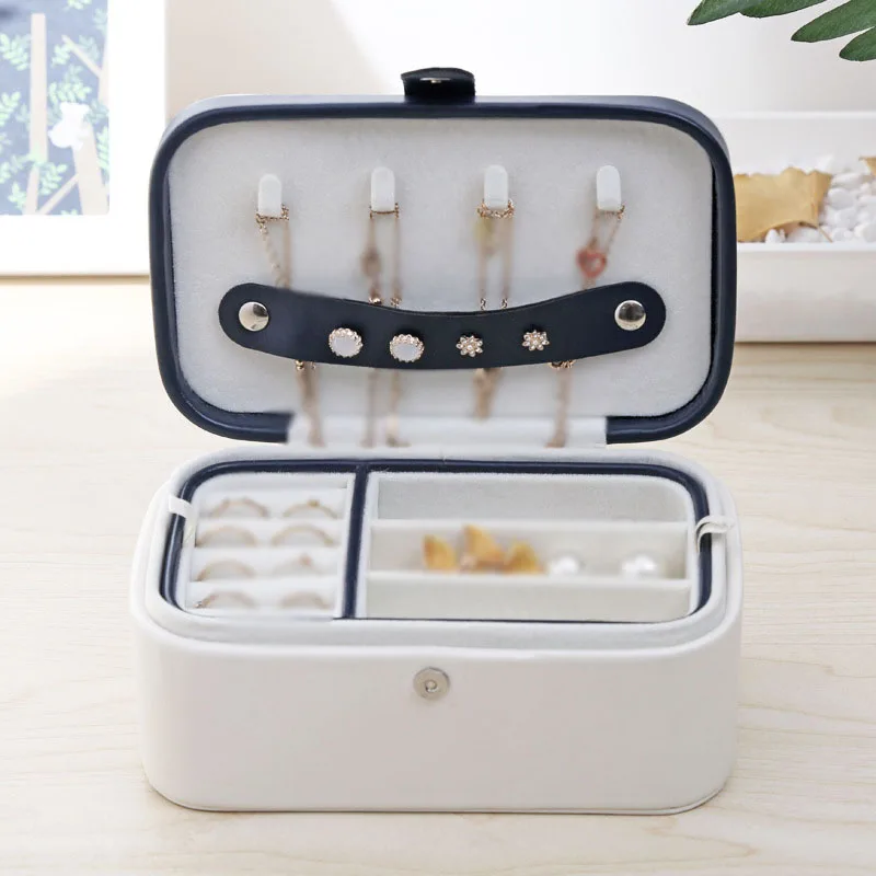 

Multifunctional Button Travel Storage Bag Ring Earrings Jewelry Lipstick Organizer Display Gift Boxes Case Travel Convenience