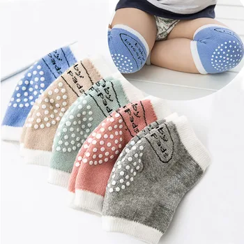 

2019 New Baby Knee Pads Leg Warmers Dot Non-slip Crawling Knee Protector Baby Children's Cotton Breathable Kids Girls Boys Leg