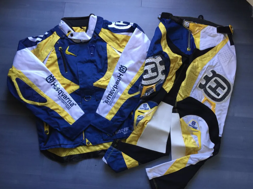

2019 New for HUSQVARNA Motocross Suits Waterproof Windproof Racing Riding Jacket + Pants Motorcycle MX riding Combinations