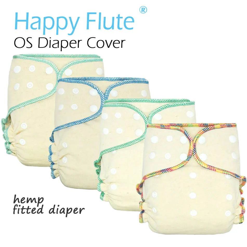 HappyFlute OS тканевые подгузники, AIO каждый подгузник с защелкой, высокая впитываемость, подходит для детей 5-15 кг