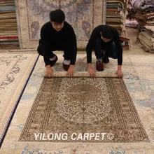 YILONG 4'x6' персидский ковер антикварная вещь полосатый ковер ручной работы(WY345A4x6