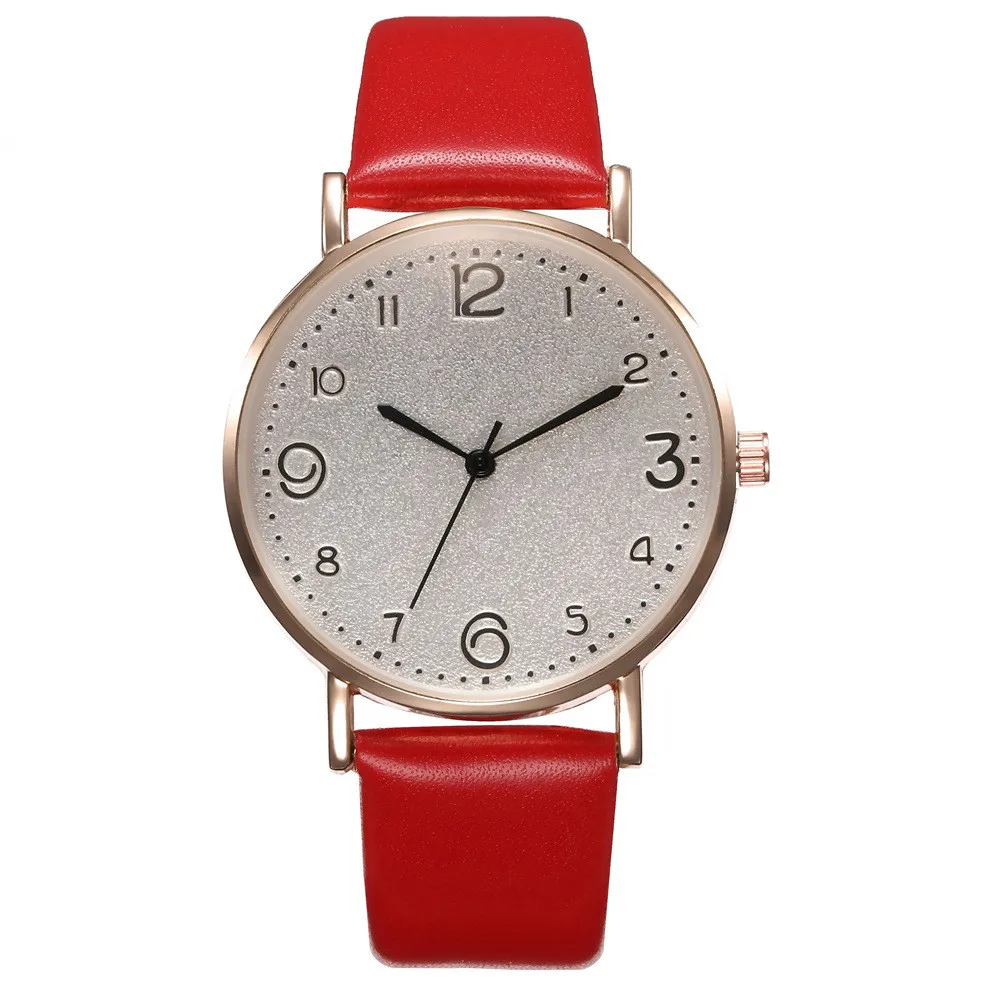 Casual Women Romantic Wrist Watch Leather Designer Ladies Clock Simple Dress Gfit Montre Femme (4)